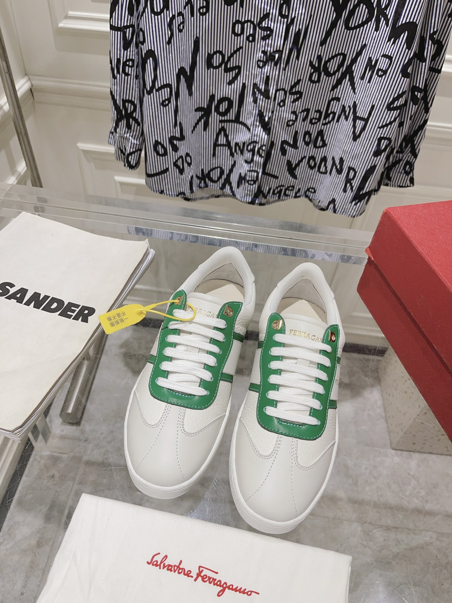 New Ferragan0 Male Sneakers: Retro Style, Imported Cattle Skin, TPU Bottom. - 图片 1