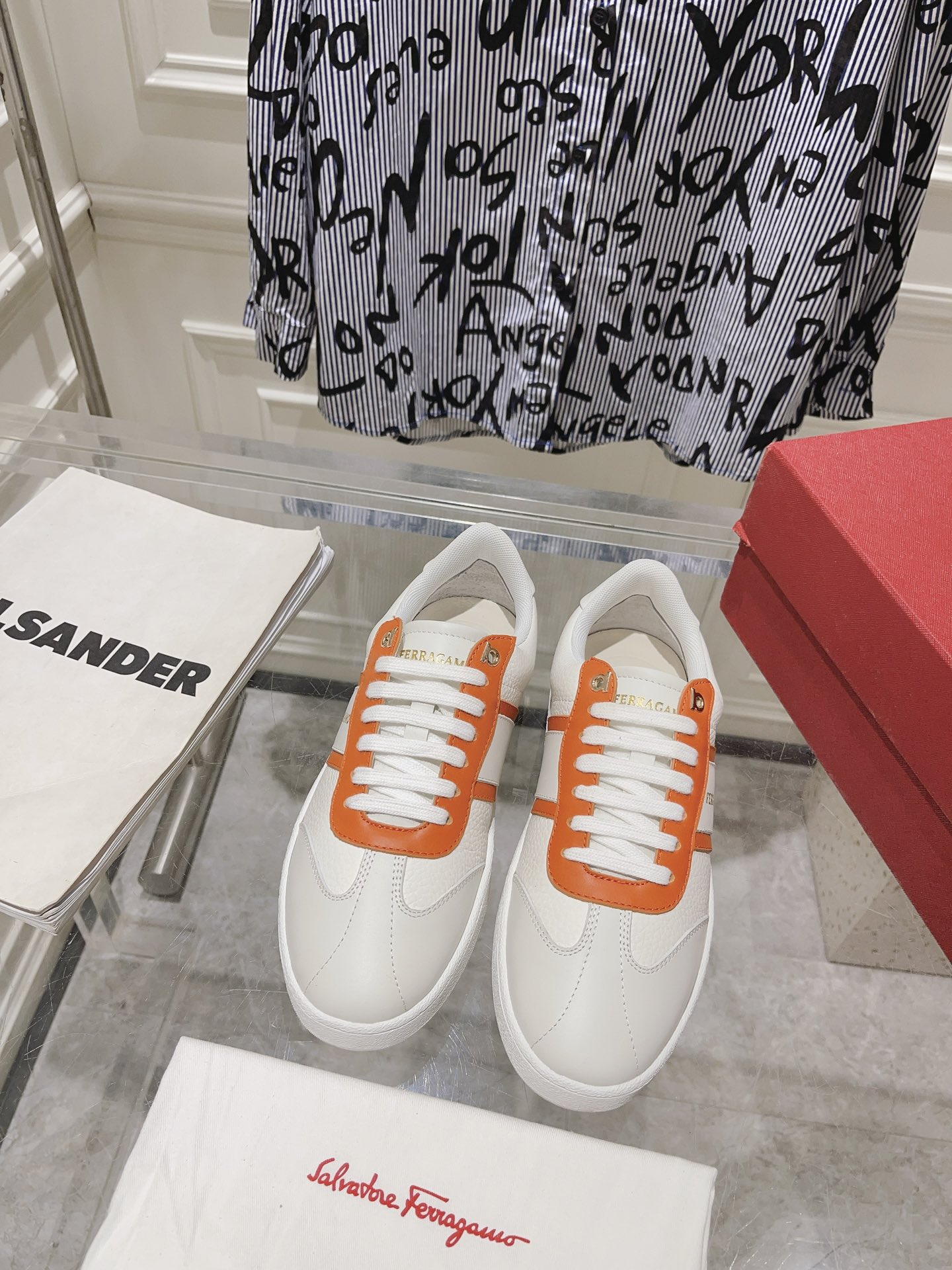 New Ferragan0 Male Sneakers: Retro Style with Imported Oxen-Skin Face - 图片 1