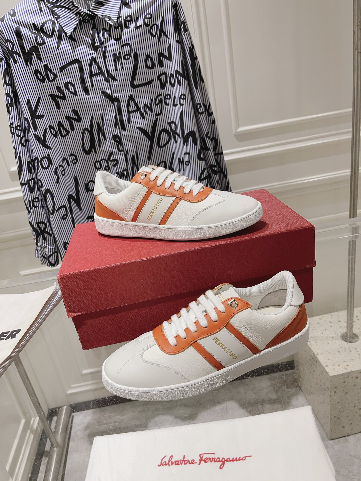 New Ferragan0 Male Sneakers: Retro Style with Imported Oxen-Skin Face - 图片 6