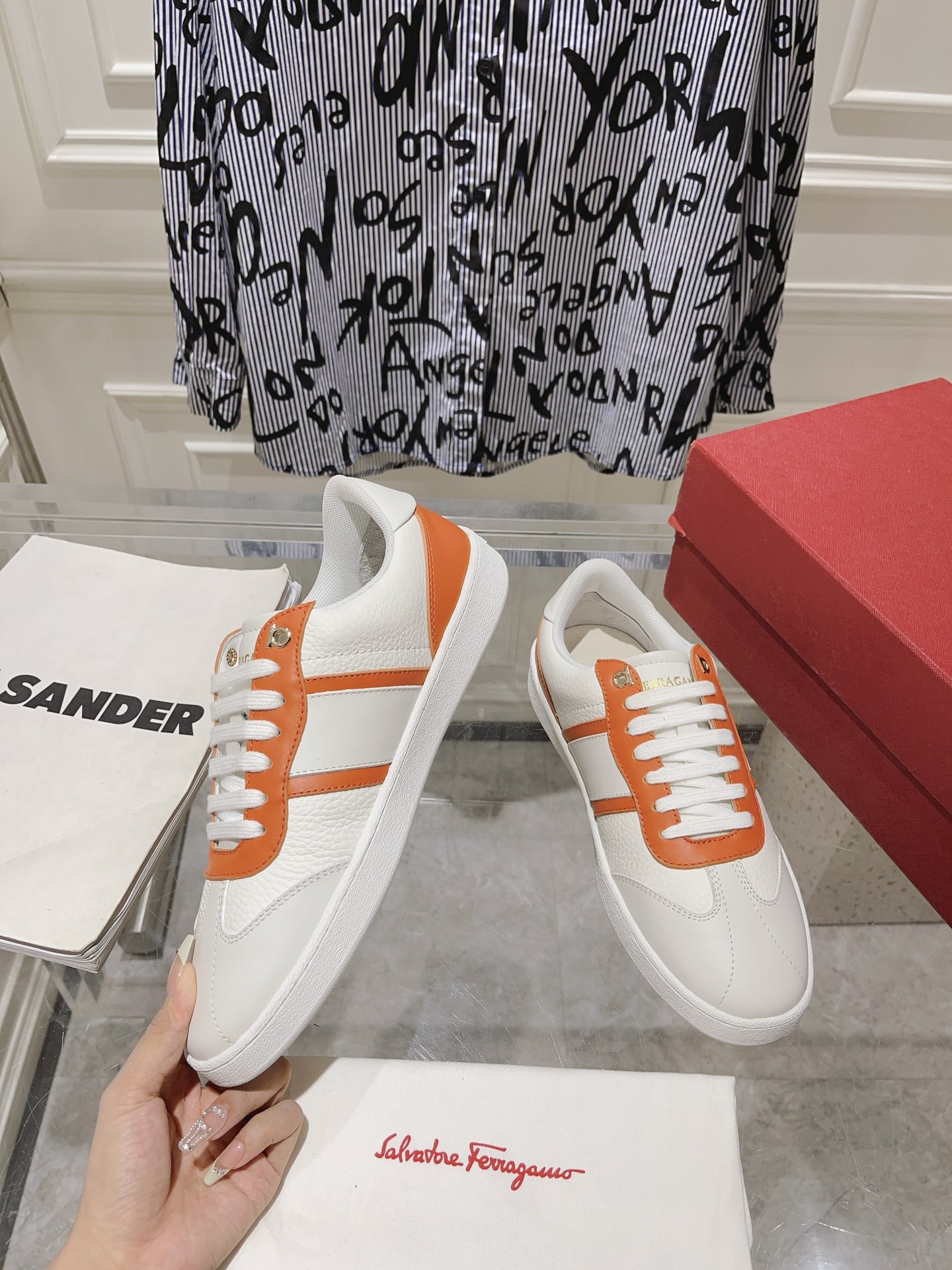 New Ferragan0 Male Sneakers: Retro Style with Imported Oxen-Skin Face - 图片 2