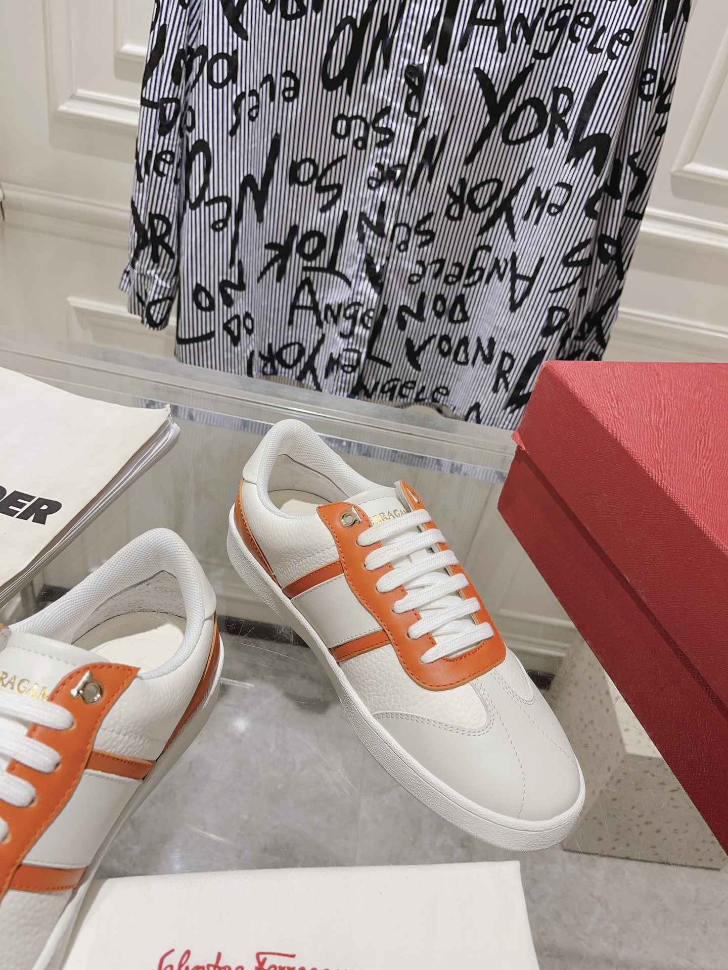 New Ferragan0 Male Sneakers: Retro Style with Imported Oxen-Skin Face - 图片 5