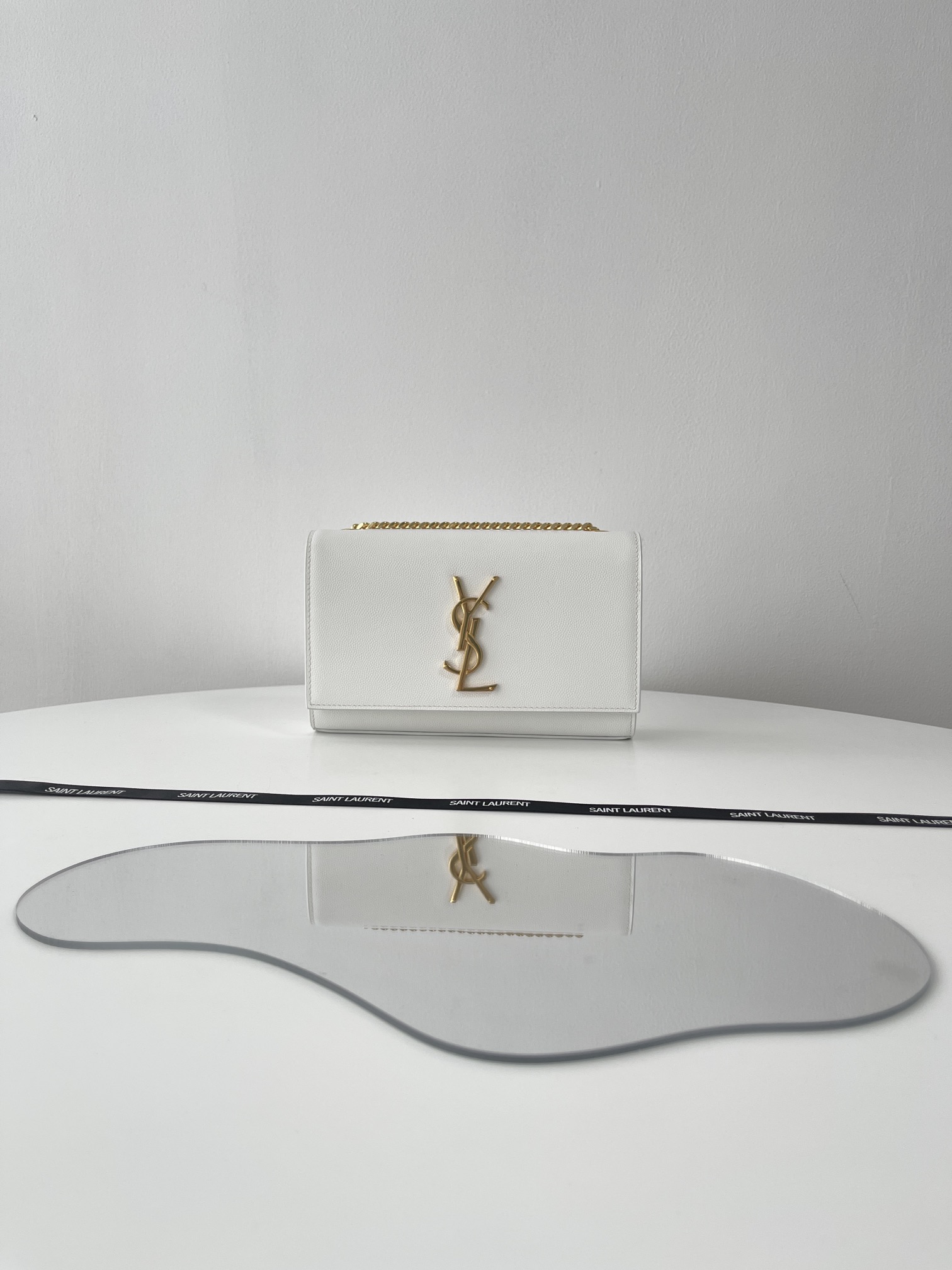Yves Saint Laurent YSL Kate Crossbody & Shoulder Bags White Gold Hardware Chains