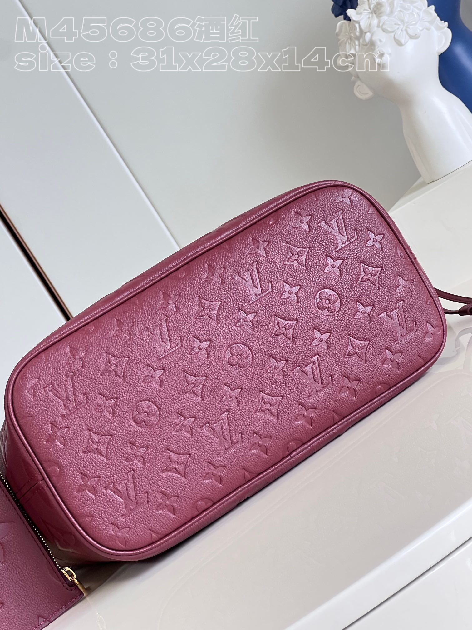 顶级原单M45686酒红M46599本款Neverfull中号手袋取材MonogramEmpreinte