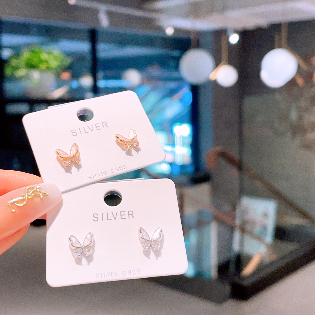 Nickelfreies Silber Ohrringe Koreanischer Stil Arbeitsplatz Silber