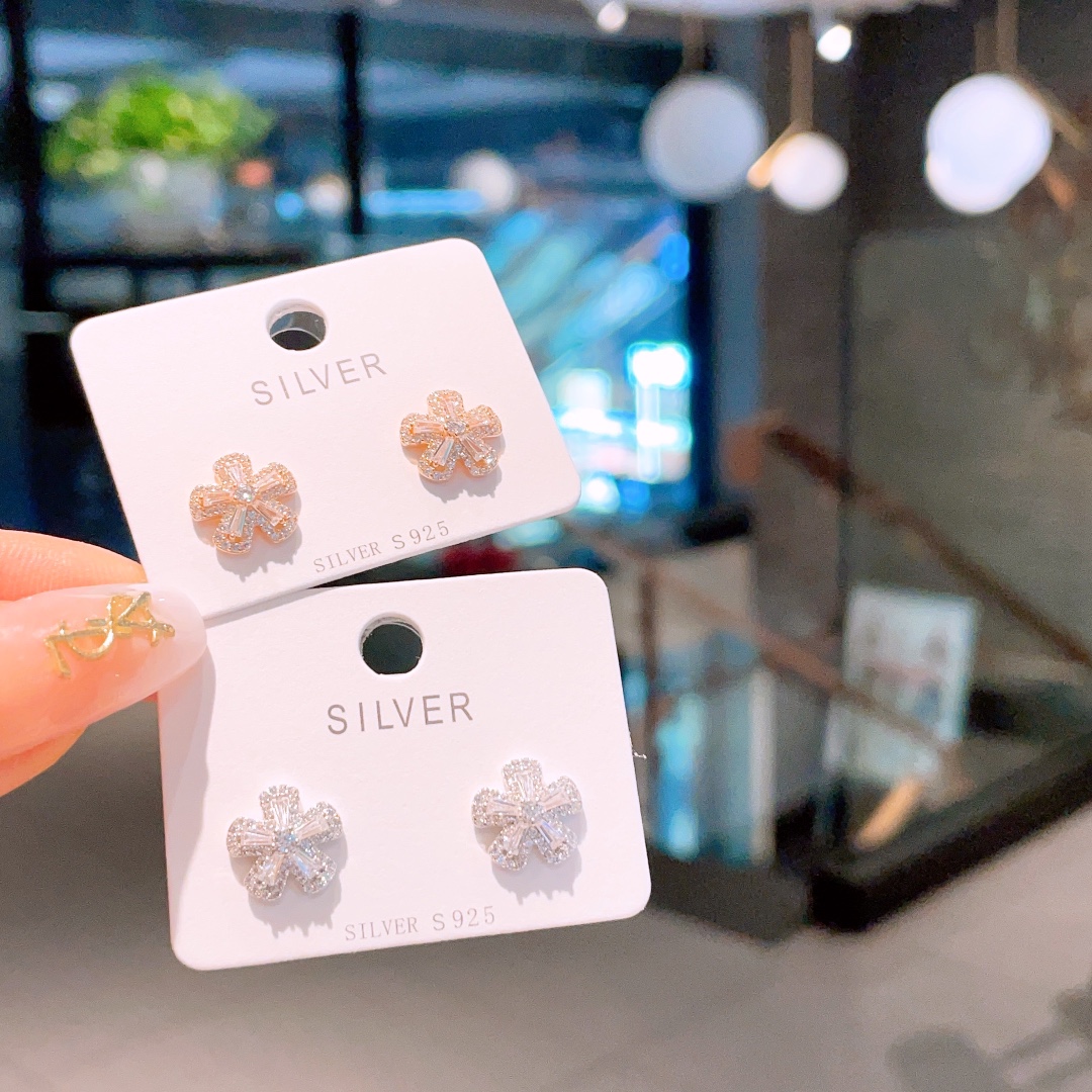 925 Silver Earrings Artistic Valentine's Day Silver