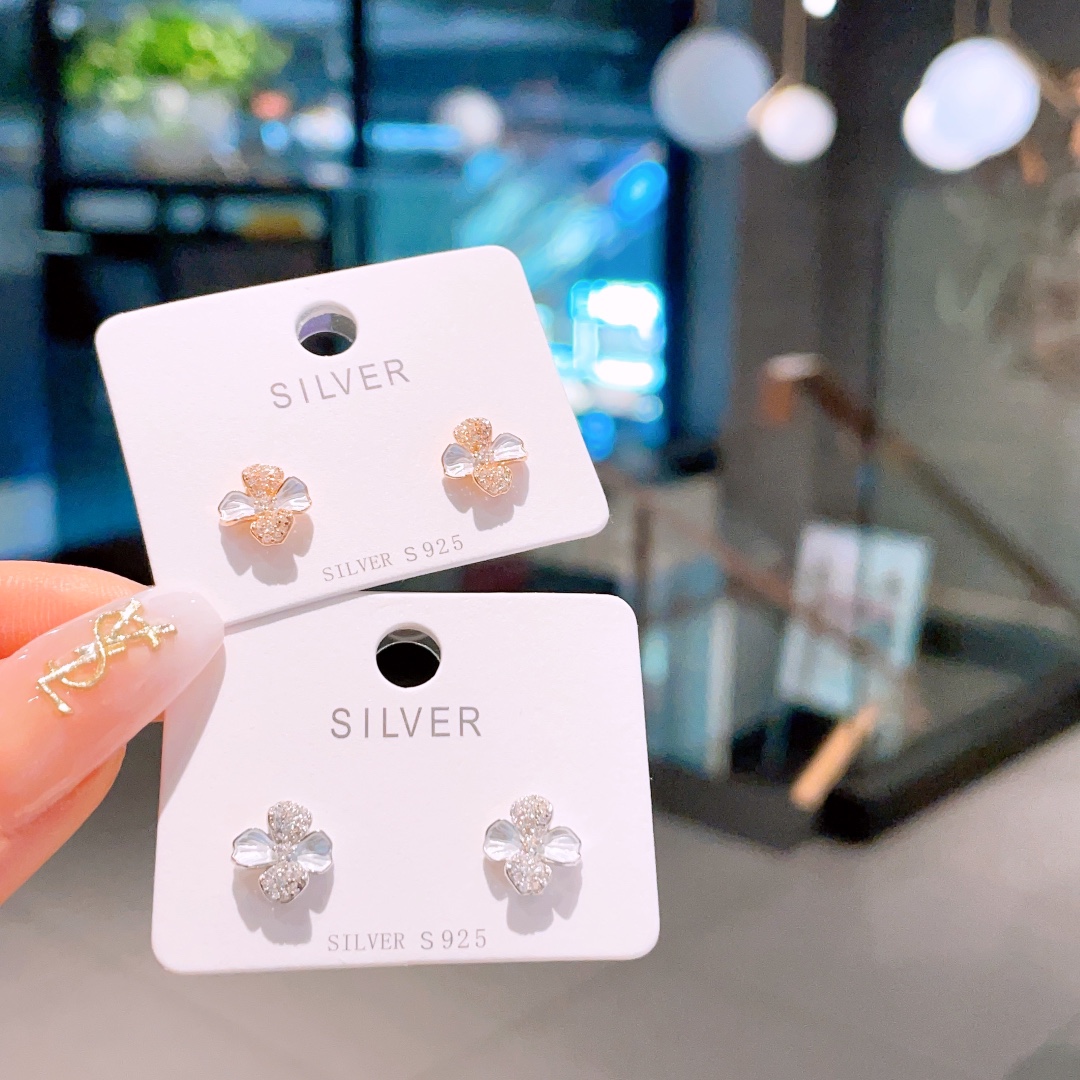 Hypoallergenic Silver Earrings Forest Birthday Silver