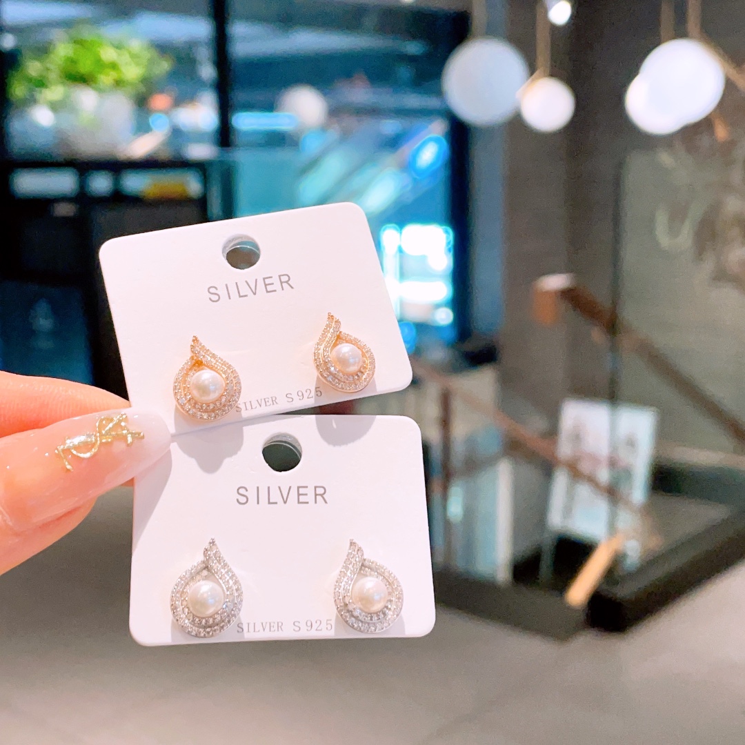 High Polish Silver Earrings Sweet Wedding Favor Gold