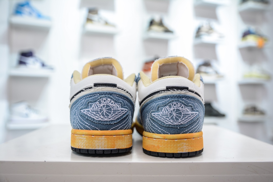 Air Jordan 1 Low SE ”Sashiko” 帆布水洗牛仔做旧 FN7670-493