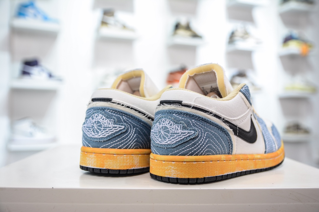 Air Jordan 1 Low SE ”Sashiko” 帆布水洗牛仔做旧 FN7670-493