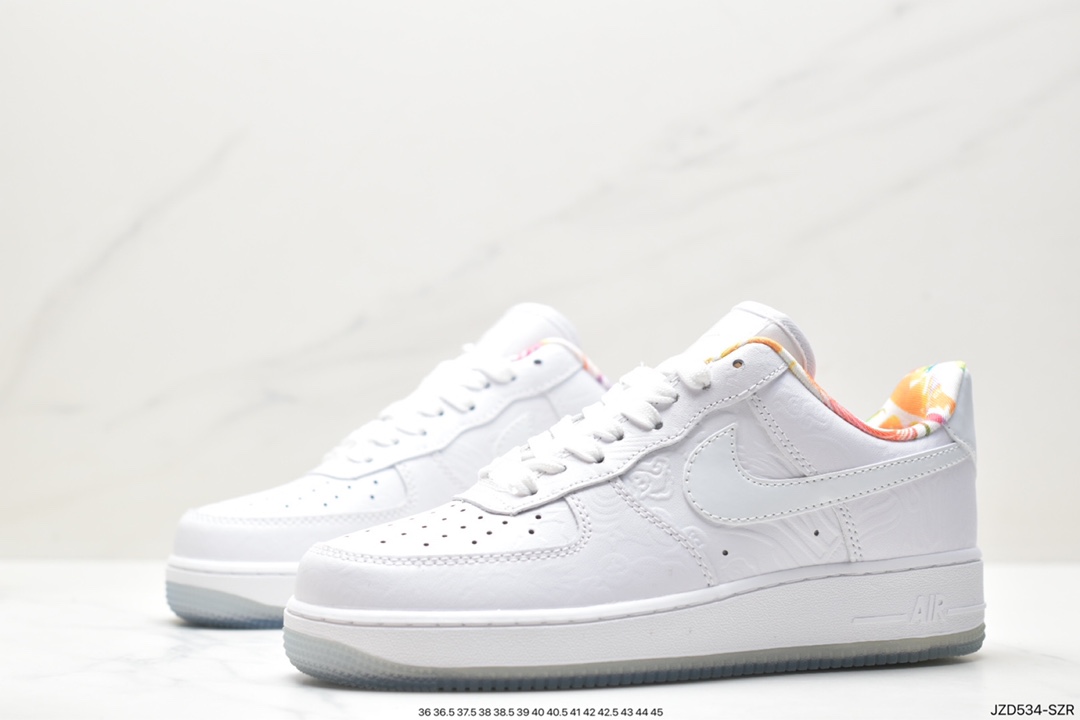 Nike Air Force 1 Low ”Chinese New Year” Air Force One classic low-top versatile casual sports sneakers ”Leather White Color Paper-cut Year of the Rat Copper Coin” CU8870-117