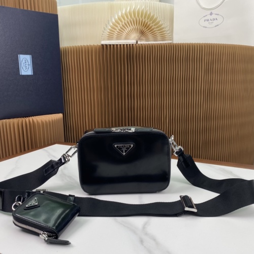Prada Brique Camera Bag for Men - Sleek Leather, Adjustable Strap 1 Prada Brique Camera Bag for Men - Sleek Leather, Adjustable Strap