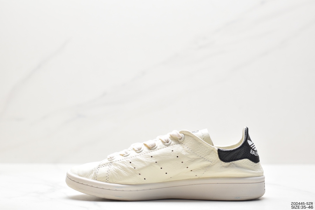 [Good version] Balenciaga x Adidas Originals StanSmith Paris Balenciaga joint Smith distressed style sneakers HP6784