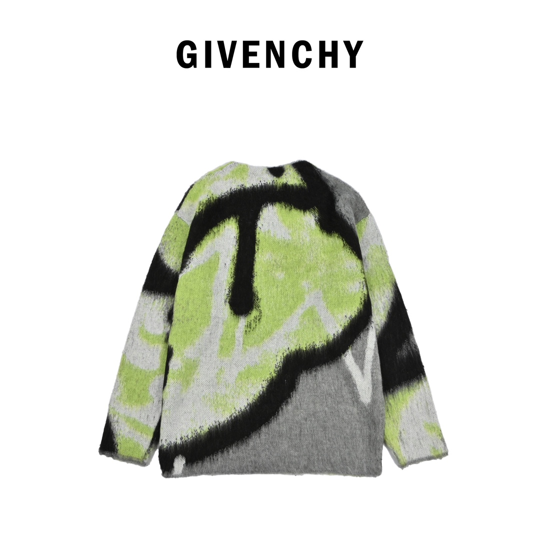 Givenchy 纪梵希 22FW 涂鸦马海毛毛衣