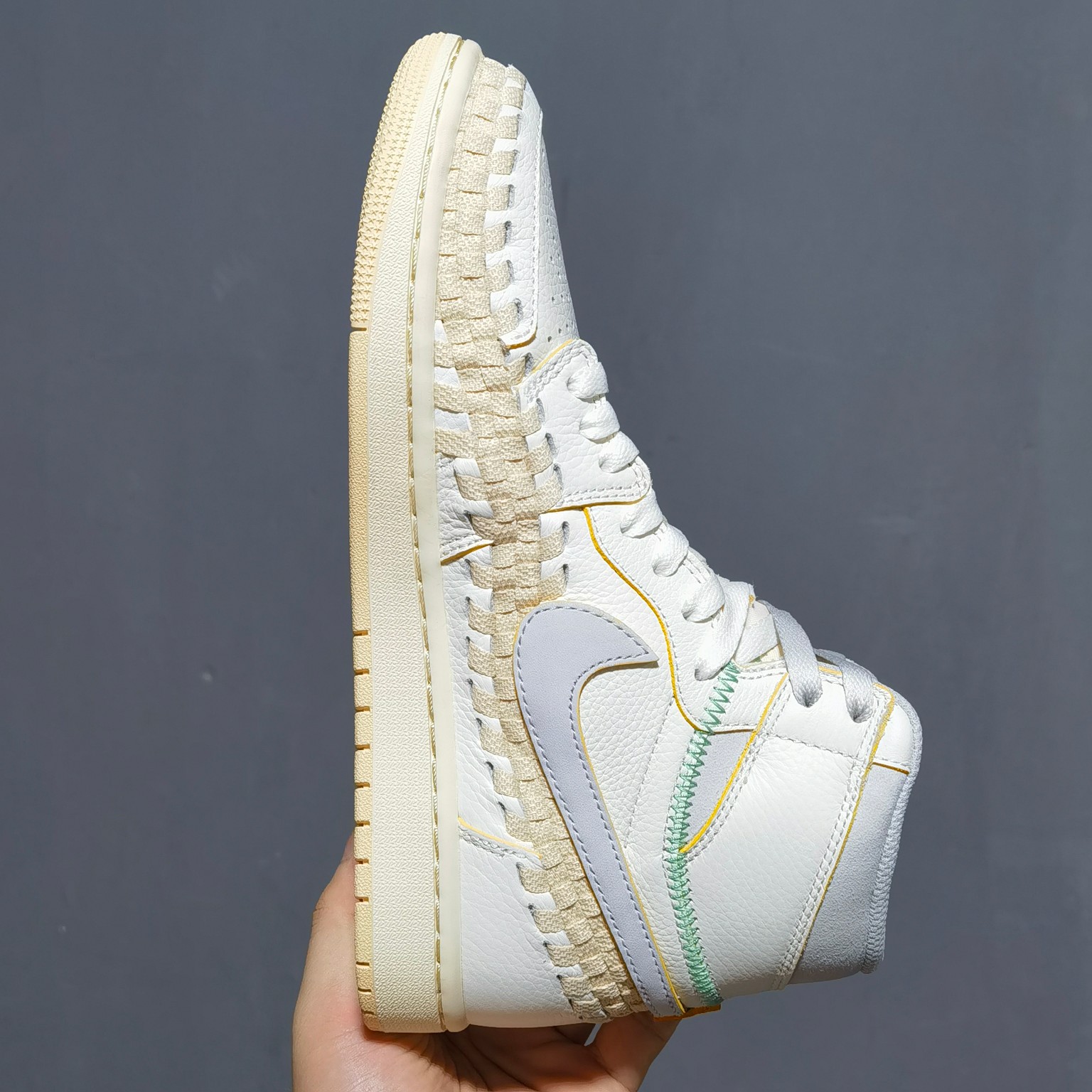 AJ1白灰鞋码40-47.5F版性价比出品-UnionxBephiesxAirJordan1HighOG