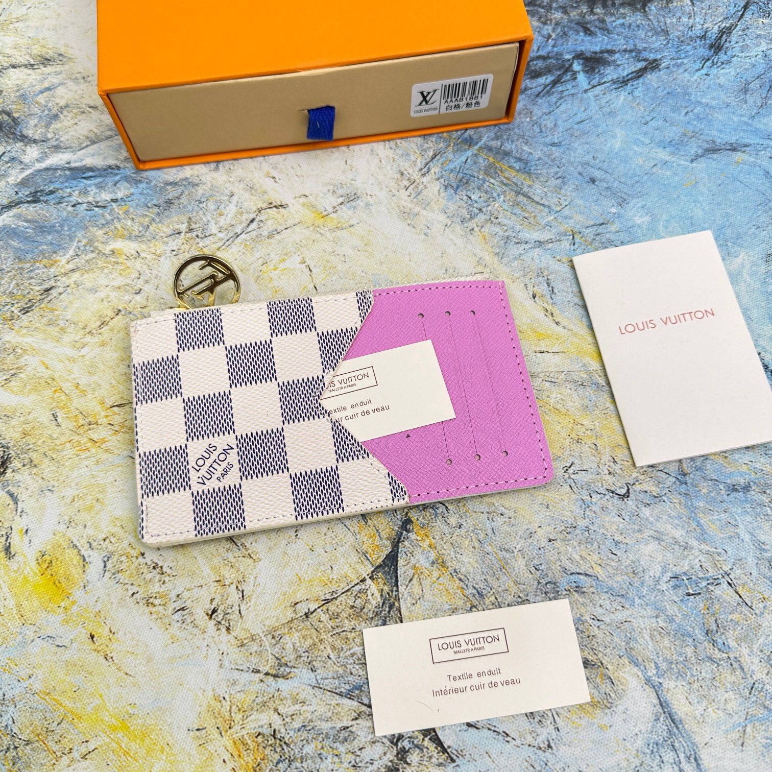 Leather wallet set back view