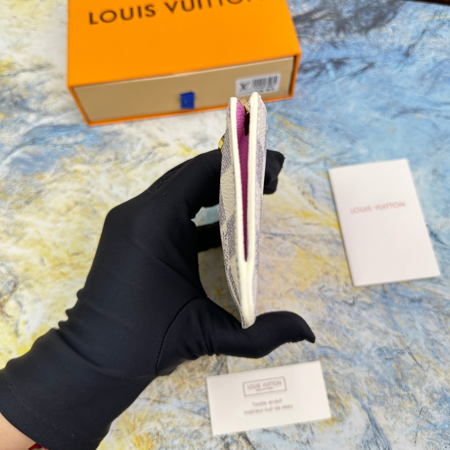 Leather wallet set with travel essentials