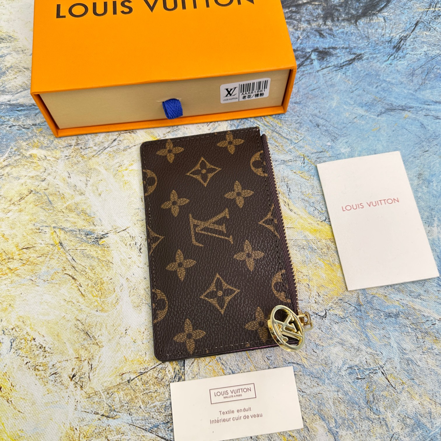 Classic Leather Card Holder - Back View Classic leather card holder back