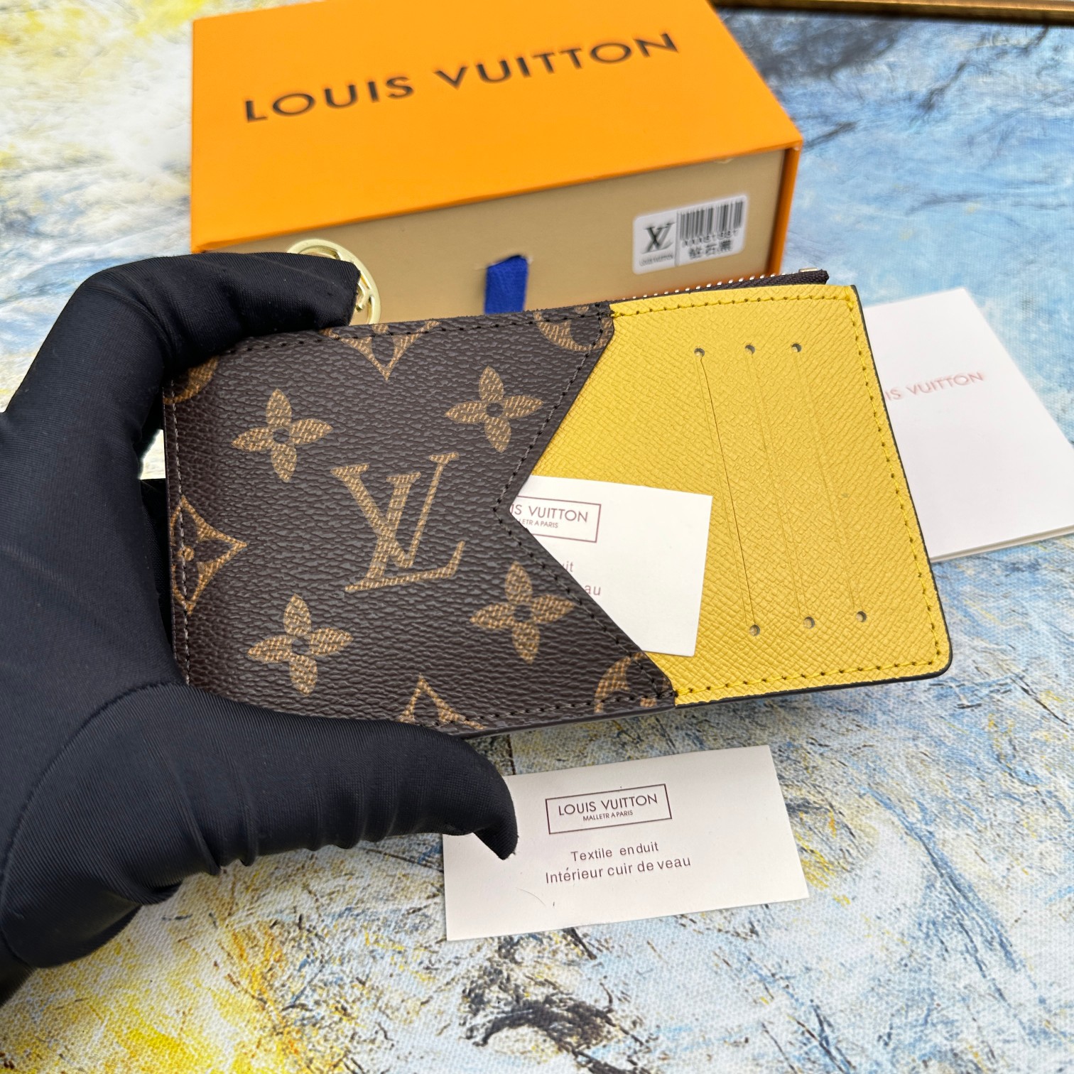 Leather card holder gift box