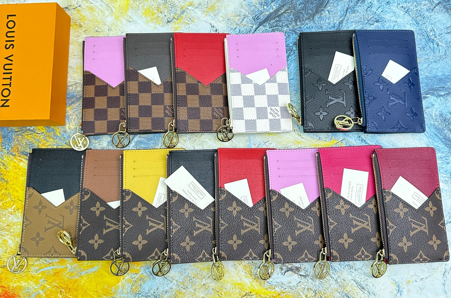 Premium leather card holder front