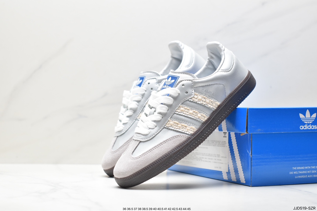 Adidas Originals Samba Vegan OG Samba Sneakers ”Leather Black and White Light Gray Caramel Bottom Eco-friendly Logo” IG1024