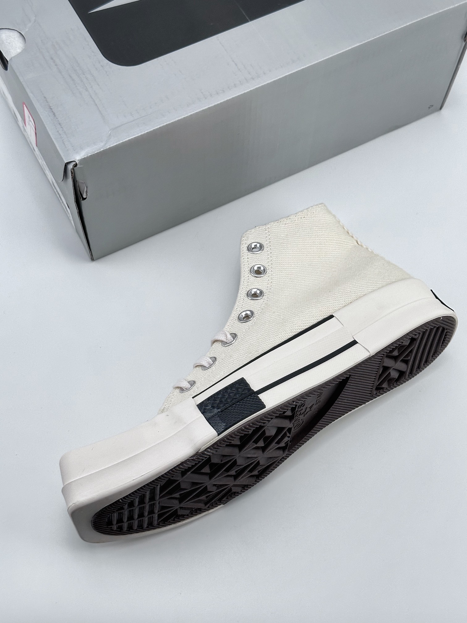 Converse x Rickowens black and white high and low