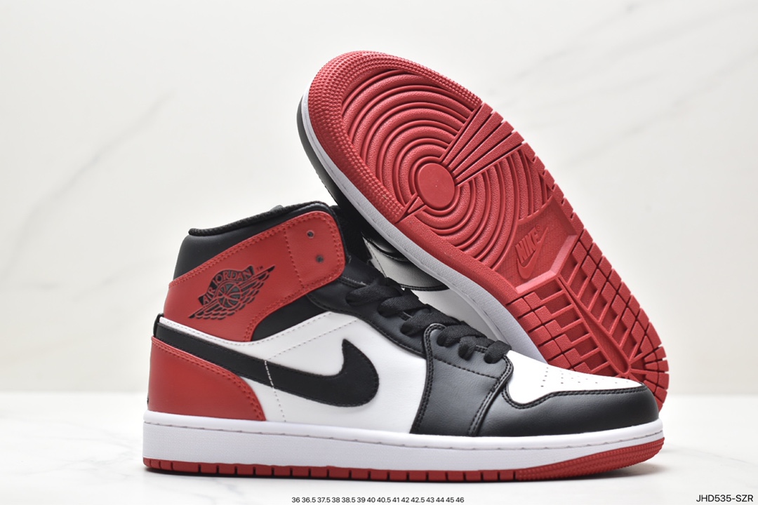 Jordan Air Jordan 1 Mid AJ1 Joe 1 Mid-top Retro Culture All-match Leisure Sports Basketball Shoes 307383-102