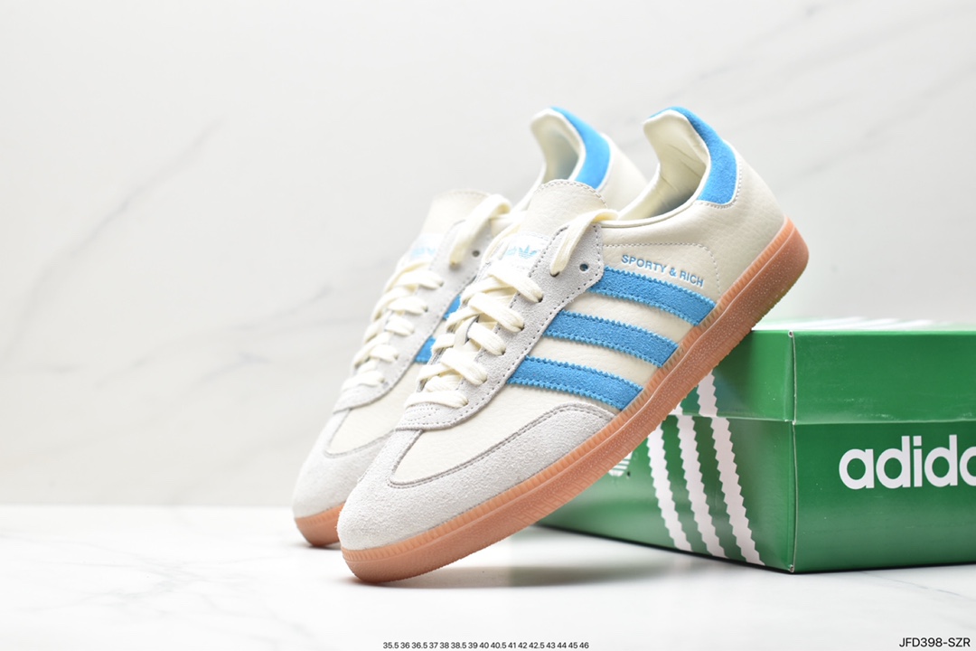 Adidas Originals Samba Vegan OG ”SPD” Samba Dance Shoes ”Silver Mist Princess Lace Caramel Sole” IE7096