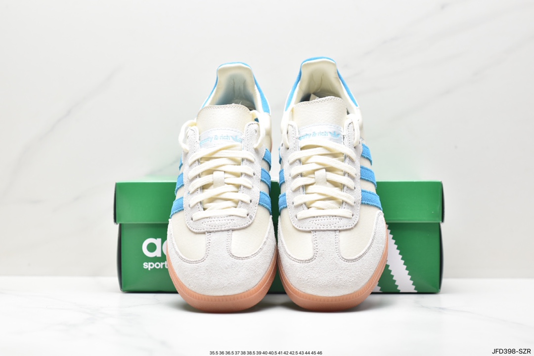 Adidas Originals Samba Vegan OG ”SPD” Samba Dance Shoes ”Silver Mist Princess Lace Caramel Sole” IE7096