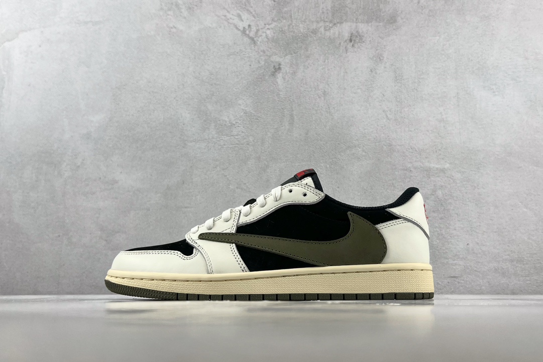 全新 小PK 260 Travis Scott x Jordan Air Jordan 1 Low”edium Olive” 联名款 黑绿橄榄 DZ4137-106