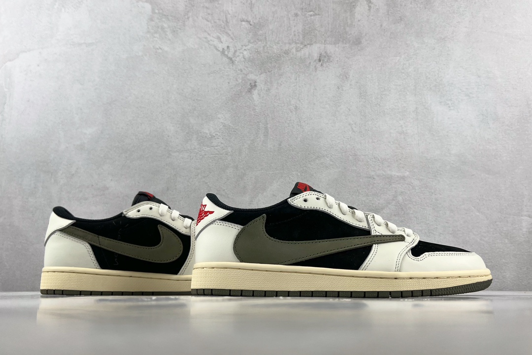 全新 小PK 260 Travis Scott x Jordan Air Jordan 1 Low”edium Olive” 联名款 黑绿橄榄 DZ4137-106