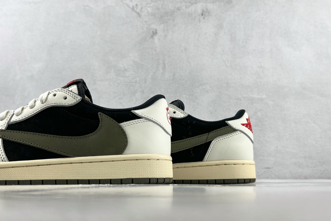 全新 小PK 260 Travis Scott x Jordan Air Jordan 1 Low”edium Olive” 联名款 黑绿橄榄 DZ4137-106