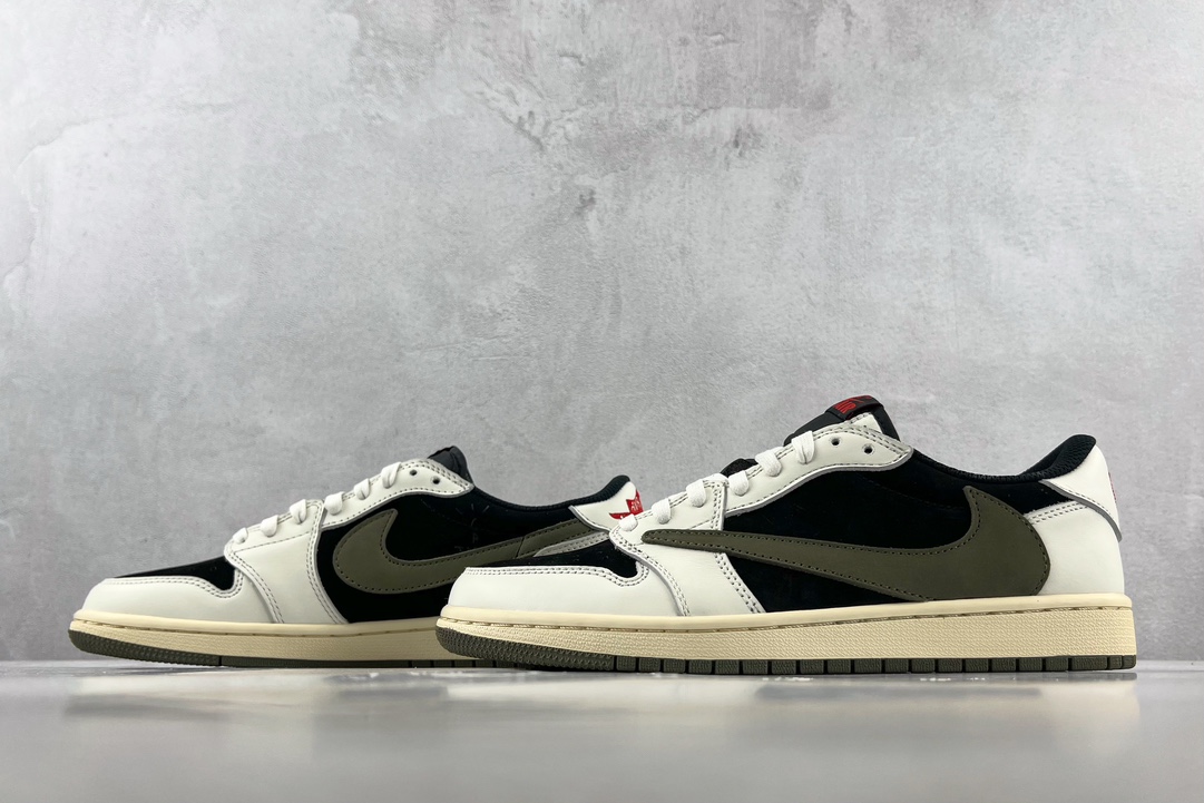 全新 小PK 260 Travis Scott x Jordan Air Jordan 1 Low”edium Olive” 联名款 黑绿橄榄 DZ4137-106