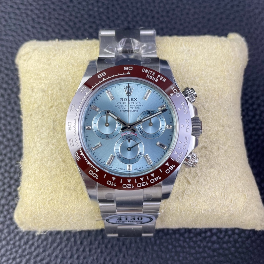 NO:144491,Clean Factory/C Factory New Rolex Ice Blue Diamond Ditona, equipped with a movement, the disc uses an exclusive color palette Moissan Rock Candy Diamond, christian louboutin,rolex19860909clean厂/c厂 新品劳力士冰蓝钻迪通拿,搭载机芯,盘面采用独家调色盘莫桑冰糖钻,,christian louboutin,rolex,Watch