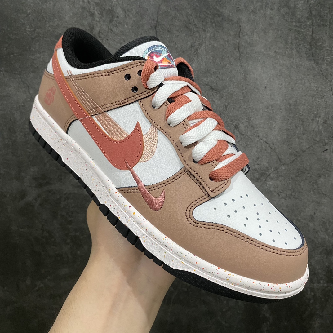 [CS version] NK Dunk Low Multi-Color Swoosh SB low-top deconstructed straps vibrant three-hook gray powder FD4623-131