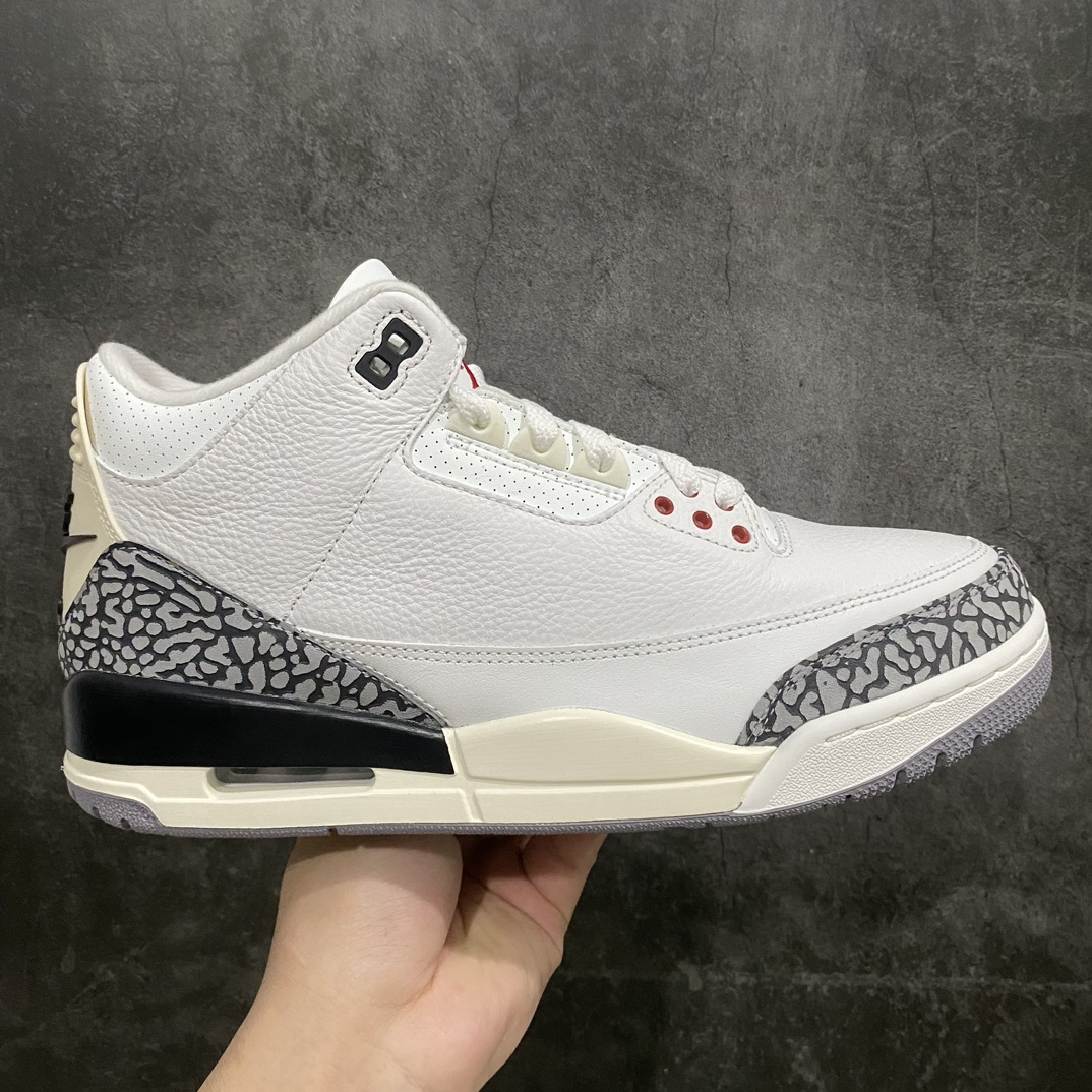 [JS Pure Original] Air Jordan AJ3 Retro Vintage White Cement DN3707-100