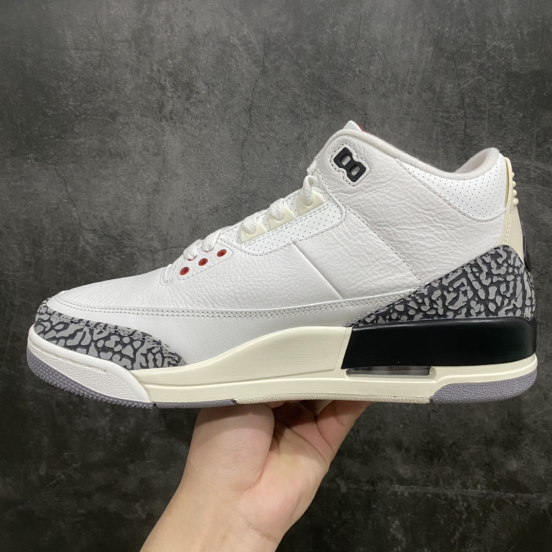 [JS Pure Original] Air Jordan AJ3 Retro Vintage White Cement DN3707-100