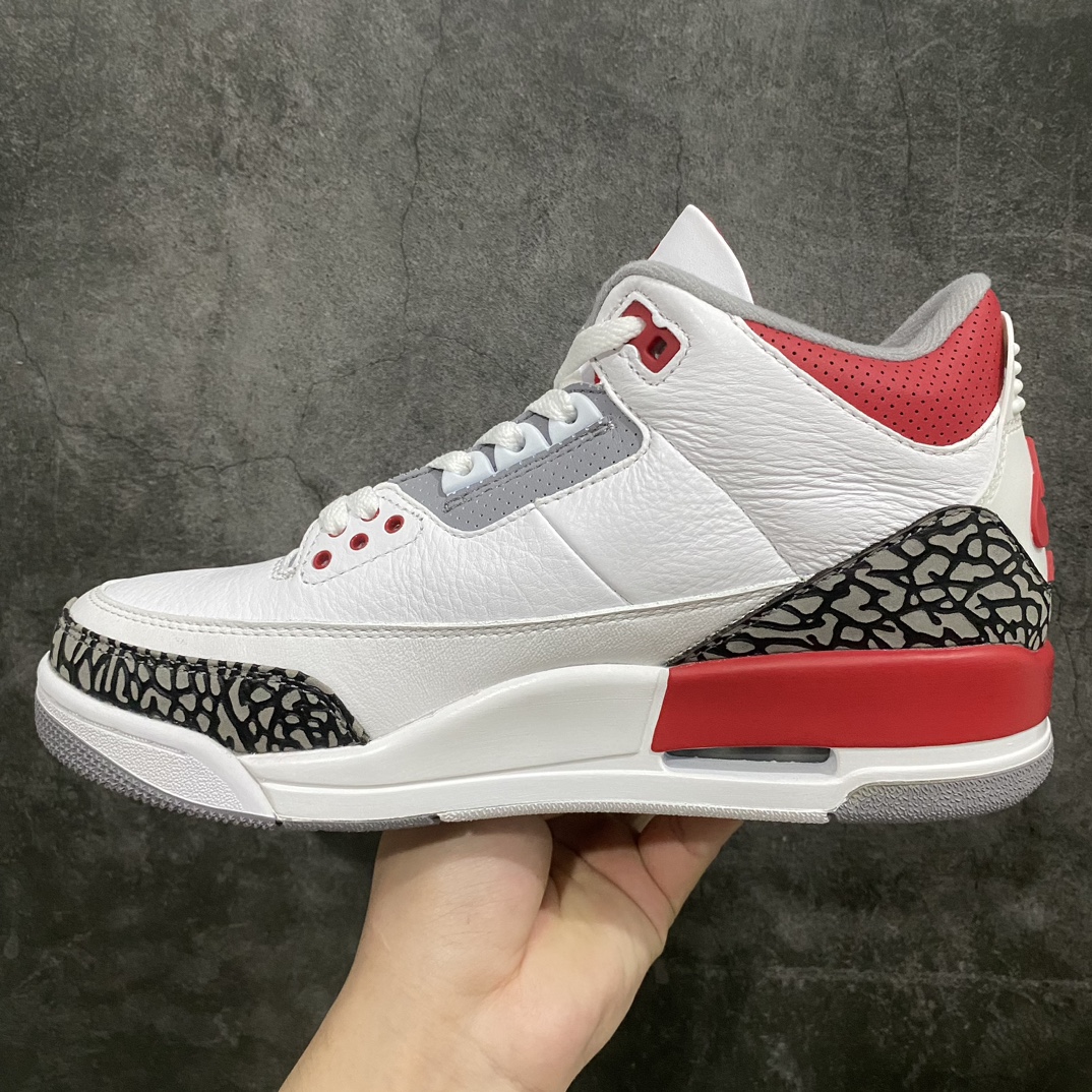 [Dongguan-made cut-out version] Air Jordan AJ 3 OG ”Fire Red” white and red ”first year replica” DN3707-160