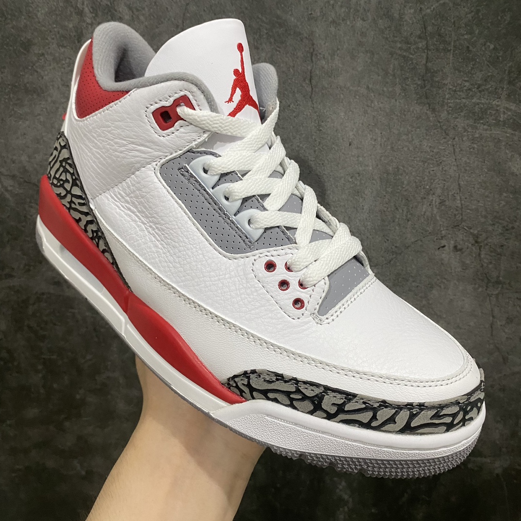 图片[3]-【莞产裁片版】Air Jordan AJ 3 OG ”Fire Red”白红“元年复刻”aj3新火焰红全码补货！高端外贸客户首选版本 货号：DN3707-160 尺码：40.5-48.5（us7.5-us14）-莆田鞋批发中心