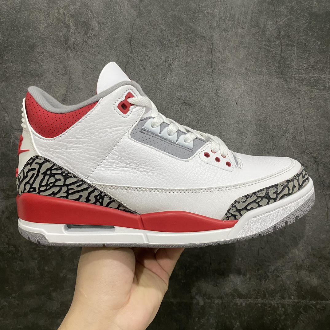 [Dongguan-made cut-out version] Air Jordan AJ 3 OG ”Fire Red” white and red ”first year replica” DN3707-160