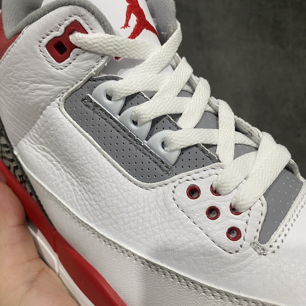 图片[3]-【莞产裁片版】Air Jordan AJ 3 OG ”Fire Red”白红“元年复刻”aj3新火焰红全码补货！高端外贸客户首选版本 货号：DN3707-160 尺码：40.5-48.5（us7.5-us14）-莆田鞋批发中心