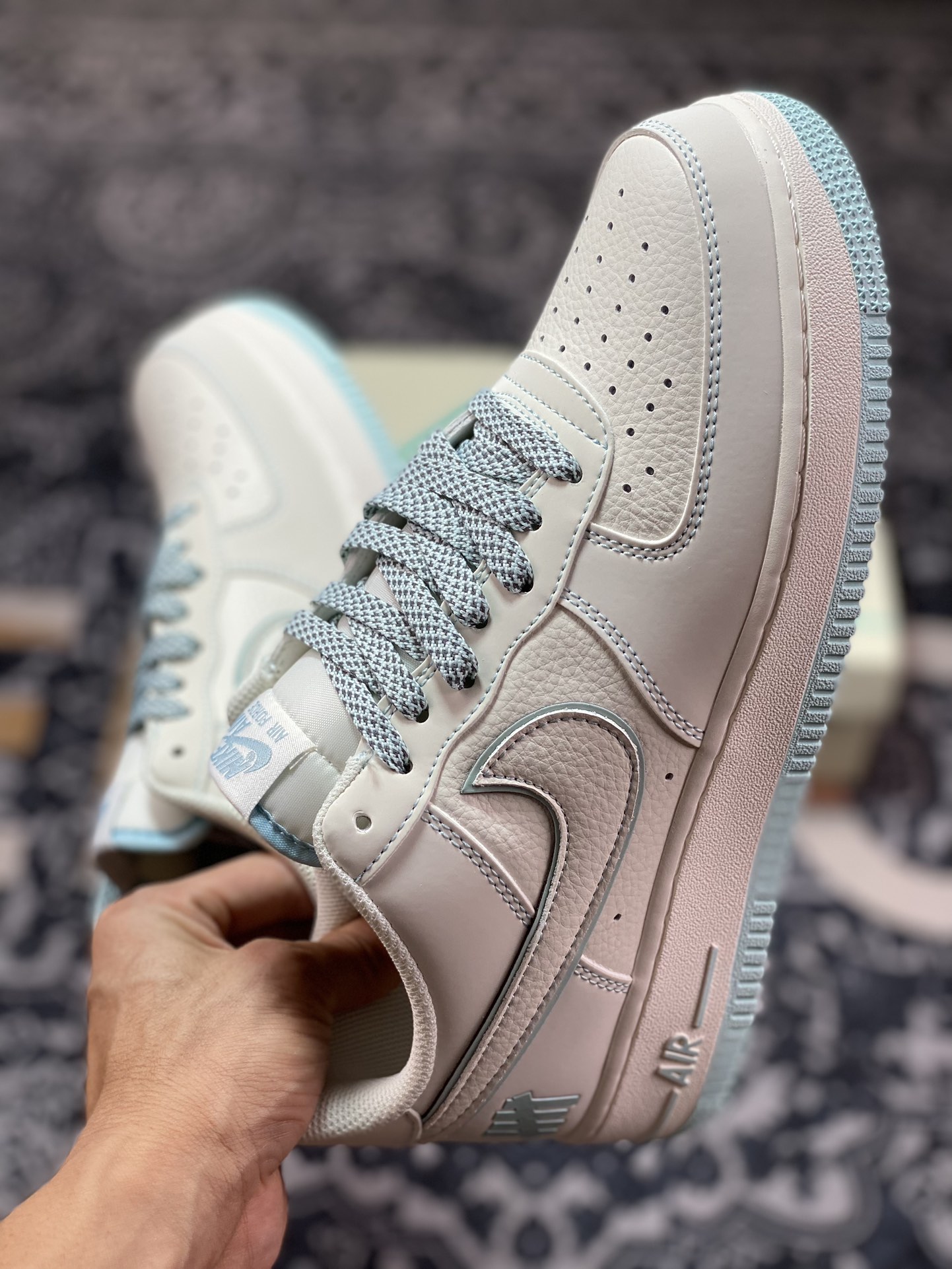 240 Air Force 1 '07 Low 冰蓝五道杠 HL5696-789