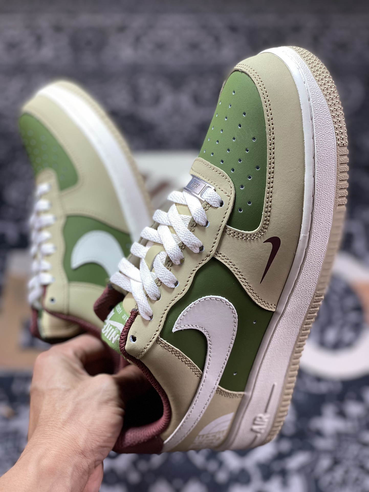 Air Force 1 '07 Low North Face White Green Light Brown BS9055-727