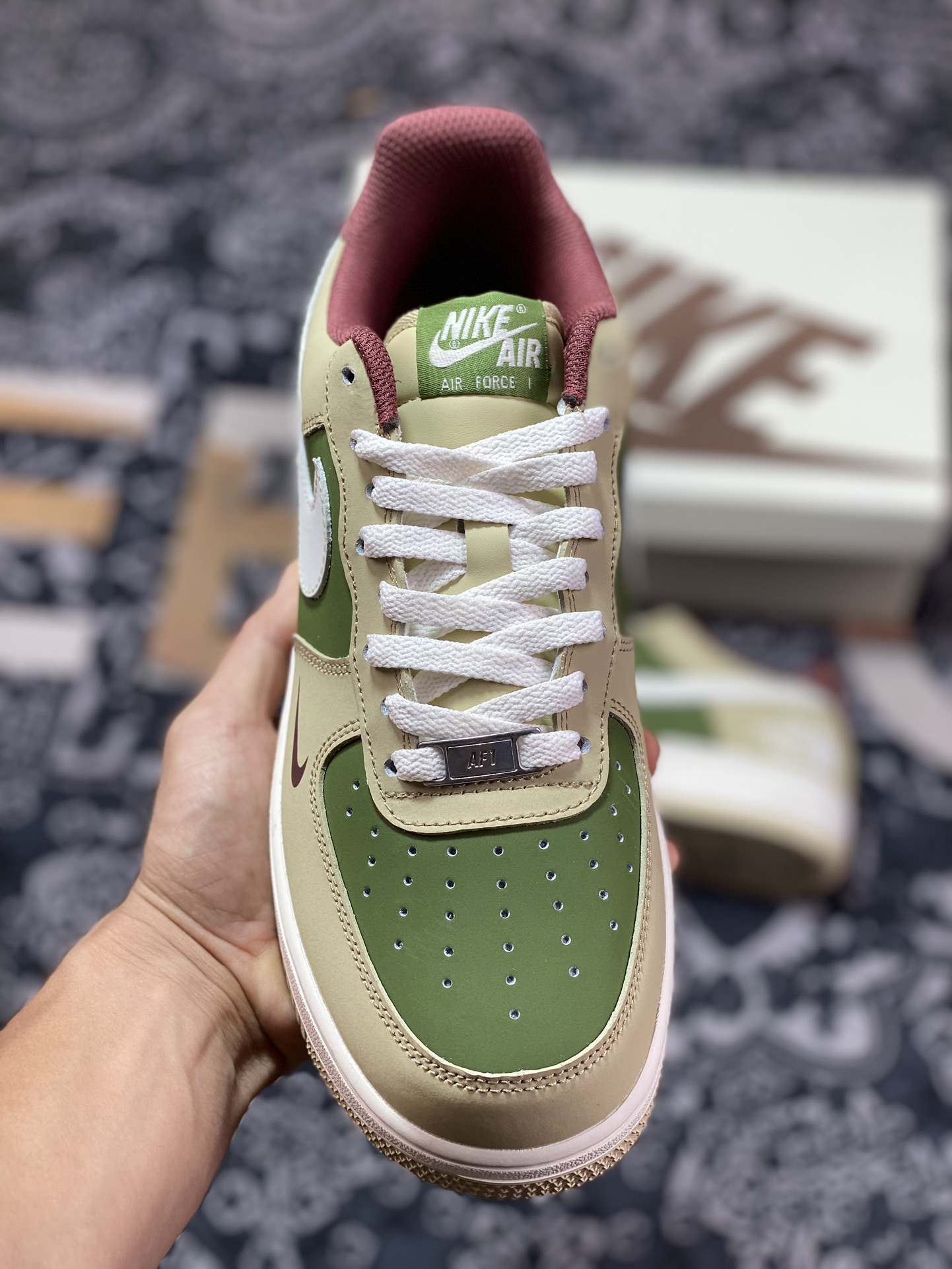 Air Force 1 '07 Low North Face White Green Light Brown BS9055-727