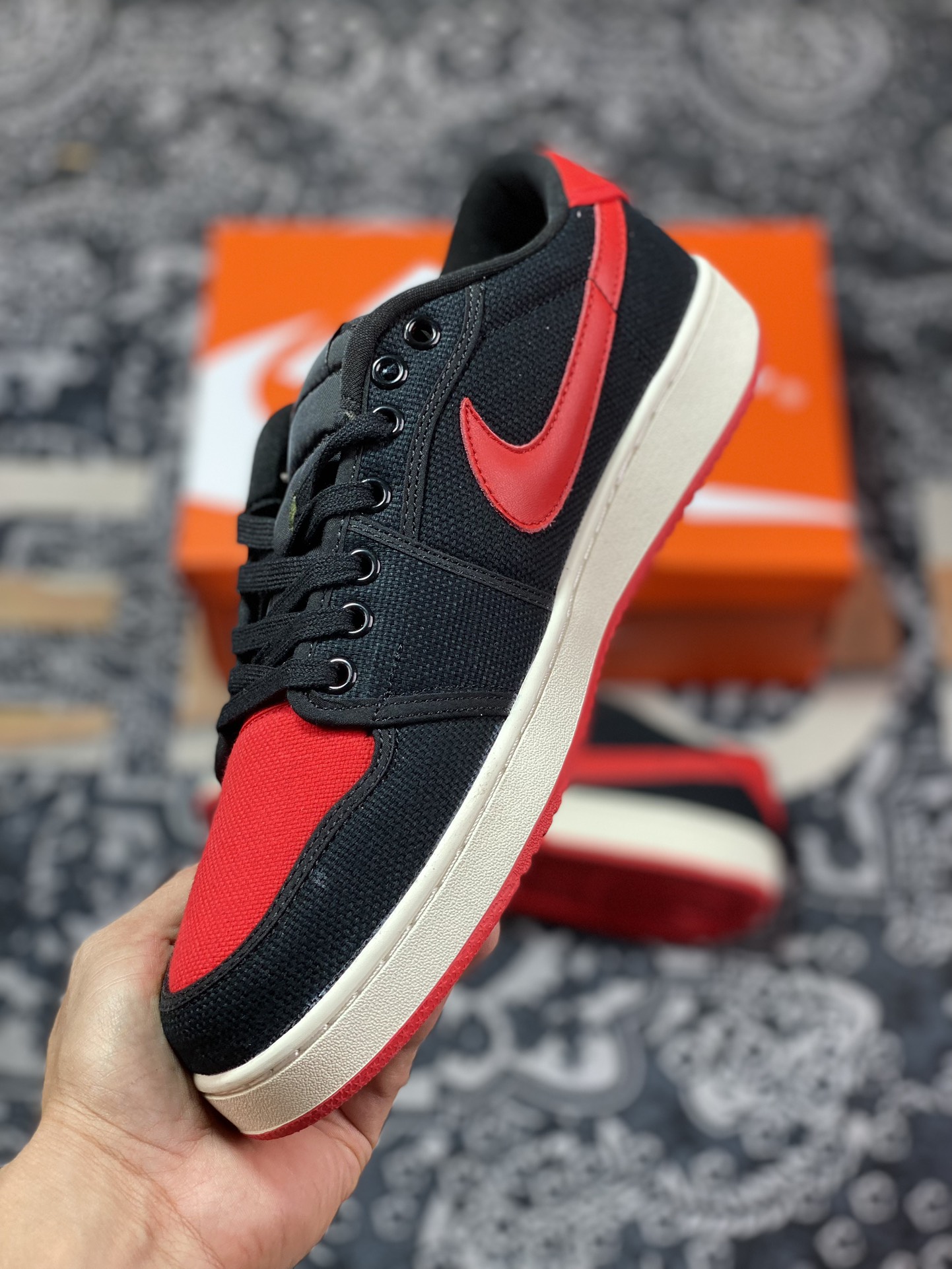 Air Jordan 1 KO Low Black Red DX4981-006