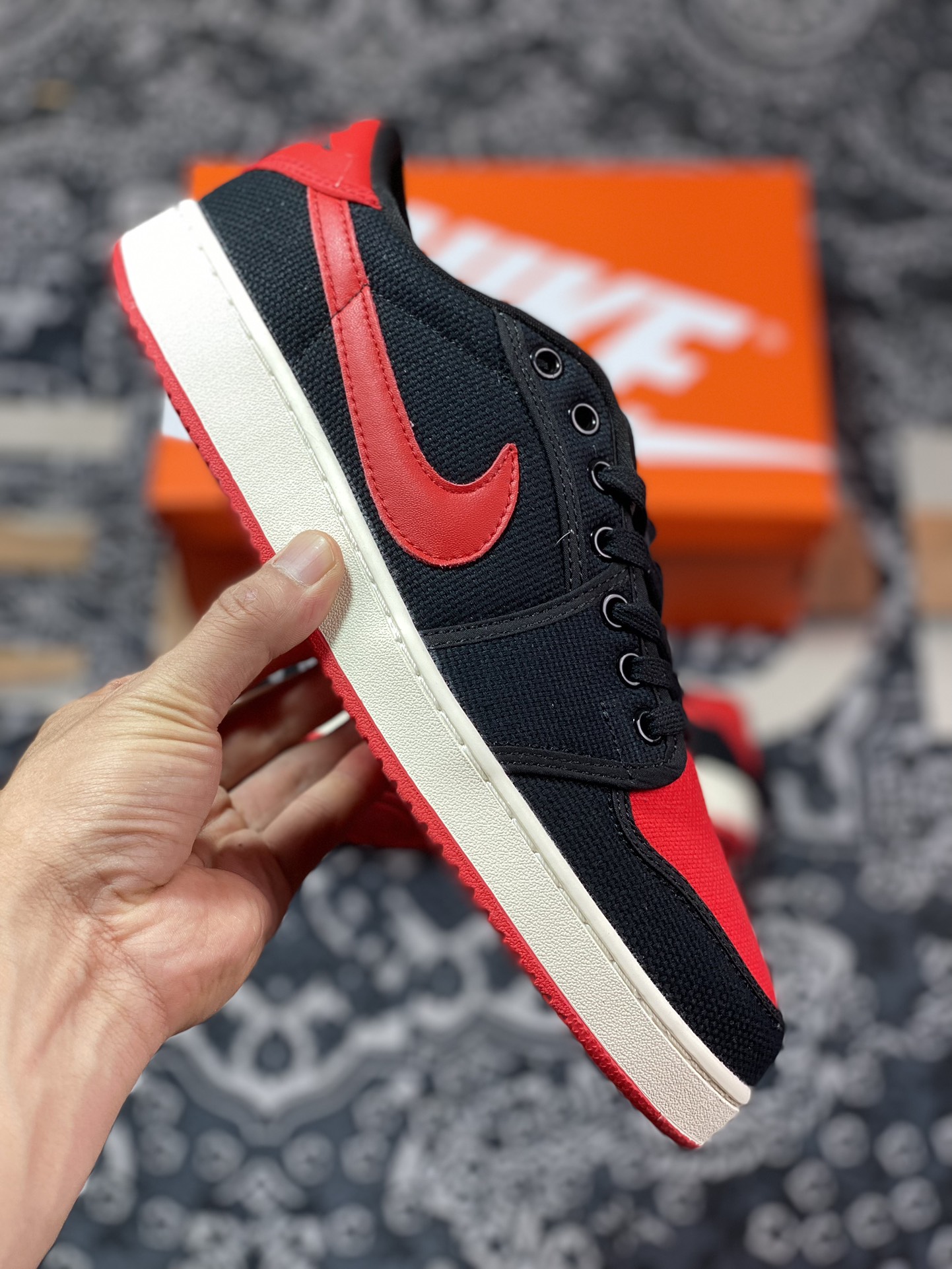 Air Jordan 1 KO Low Black Red DX4981-006