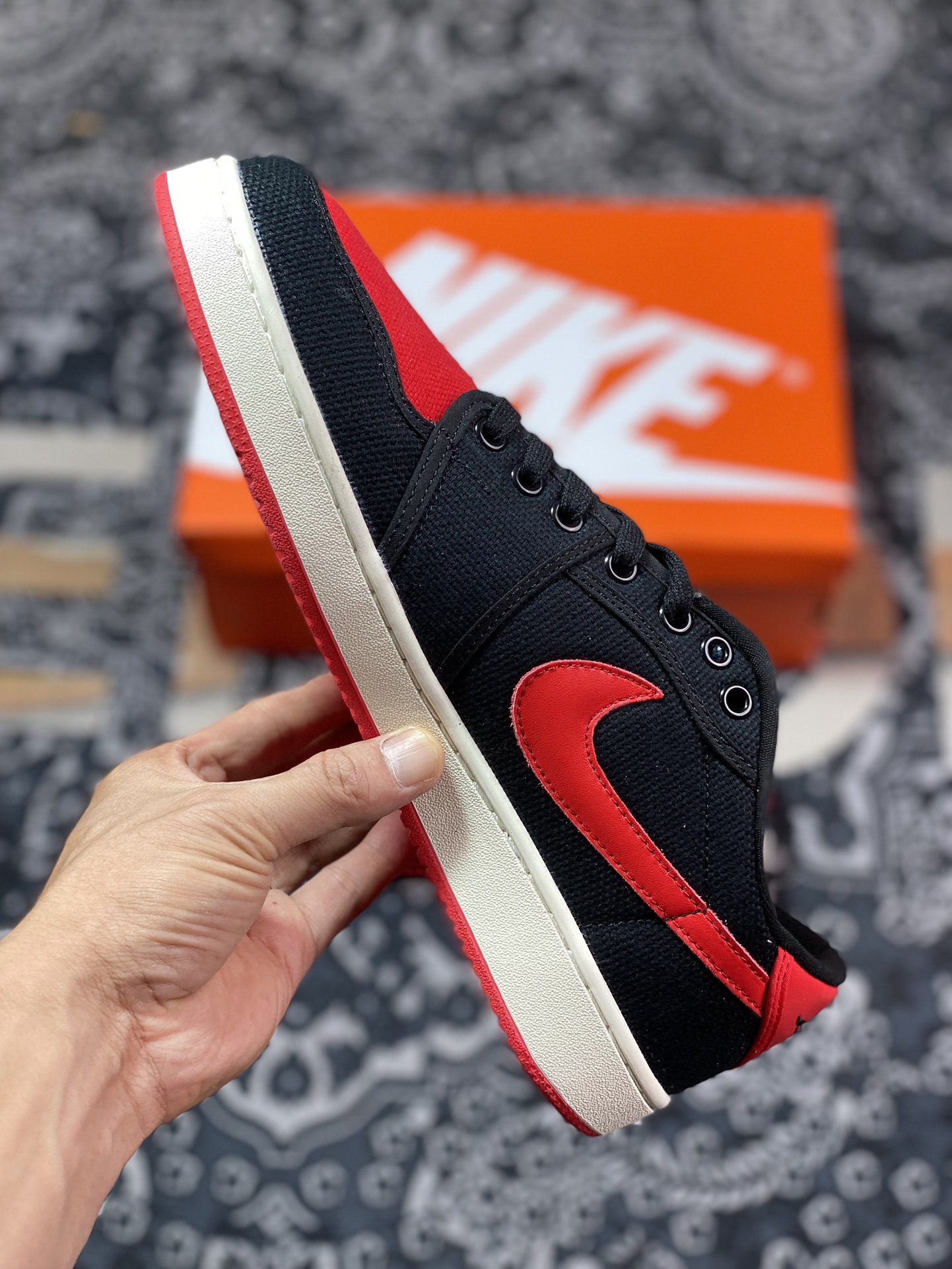 Air Jordan 1 KO Low Black Red DX4981-006