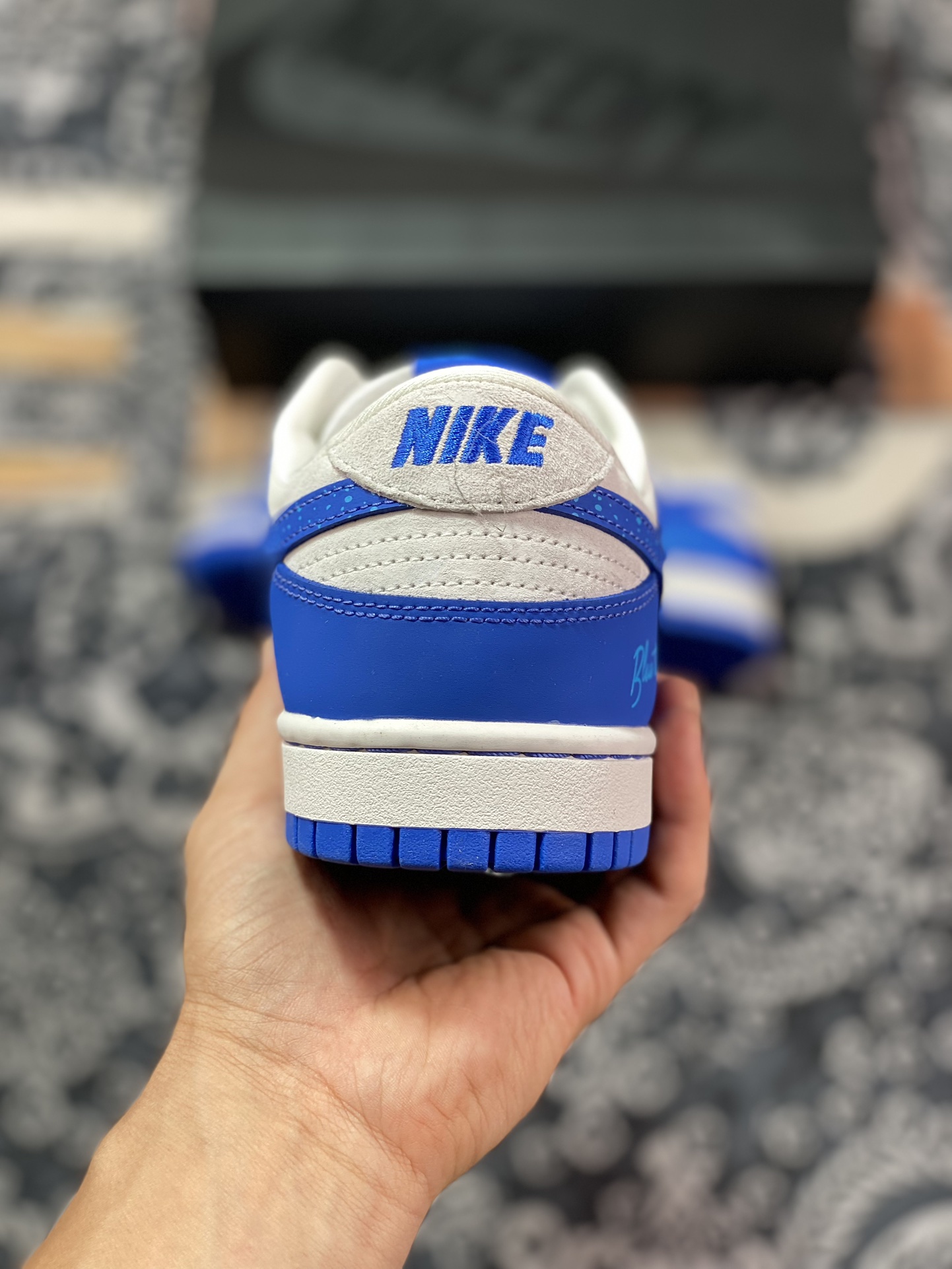 NK Dunk Low Retro ”DIY High-end Customization” Blue Tears Low-top Casual Sports Shoes FC1688-114