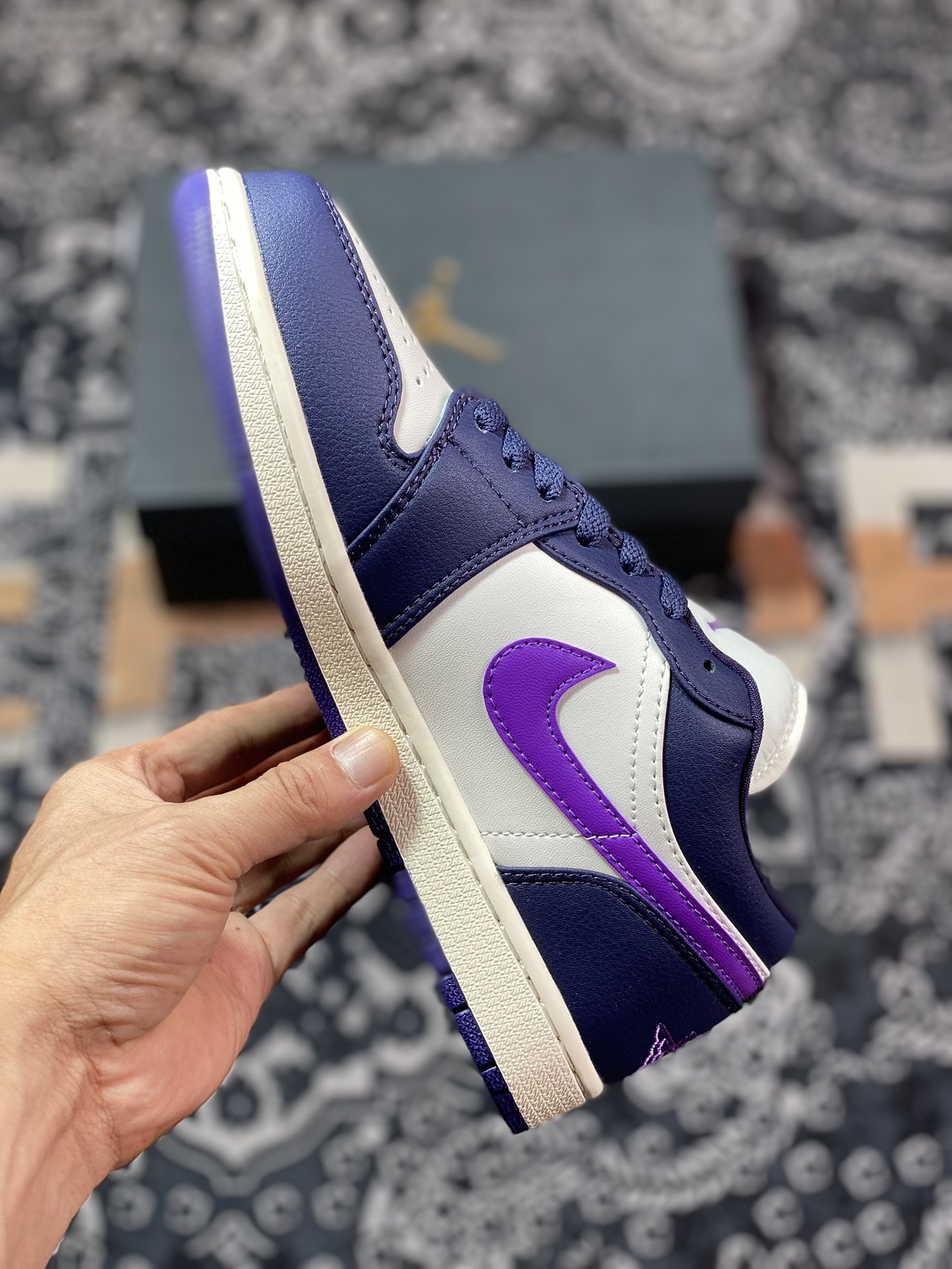 Air Jordan 1 Low White Purple DC0775-501