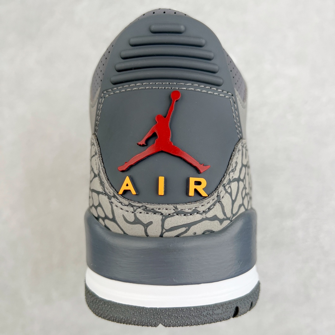 图片[8]-零售💰260 ＃KZ神版福利回馈‼Air Jordan AJ3 Retro 酷灰 CT8532-012 独家外贸特供尺码含45.5 48.5 国内外口碑最好最推荐的产品 市场中端王者 亲自操刀耗时半年巨作 全套原纸板楦头开发 原厂大底磨具加持立体防滑纹理 原装可视Air Sole气垫 原汁原味最完美的三代版型 唯一正确鞋头趴度弧度高度鞋身腰线 此版本只针对中端市场 皮料材质有所更替 其他数据细节工艺流程均保持一致 绝不口嗨 细节品控鞋型随意秒杀市面3XX 4XX 原厂TPU后跟饰片 正确内里反口里网布 皮料菱角分明不变形无多余毛边 正确手工大底描漆拉丝 市场唯一原厂鞋扣模具 原厂织唛标 原厂飞人电绣工艺 尾指中部跳三针 独家绑鞋带手法 印刷中底布 四线拉帮 米色美纹纸贴合固定 进口港宝加持 后跟自然饱满 全鞋荧光划线卡点 追求极致完美 每一双都是工艺品 多重QC质检 超越公司货的品控标准 实实在在的免检产品 尺码：40 40.5 41 42 42.5 43 44 44.5 45 45.5 46 47.5 48.5 编码：by2936060-运动鞋