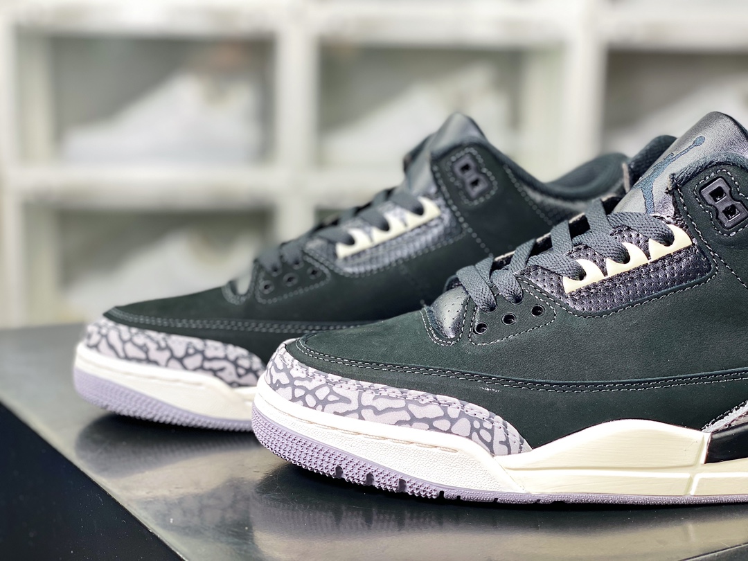 Wmns Air Jordan 3 Retro ”Black Gold” Michael Jordan AJ3 mid-top basketball shoes ”Black Gold Cement Crack” CK9246-001